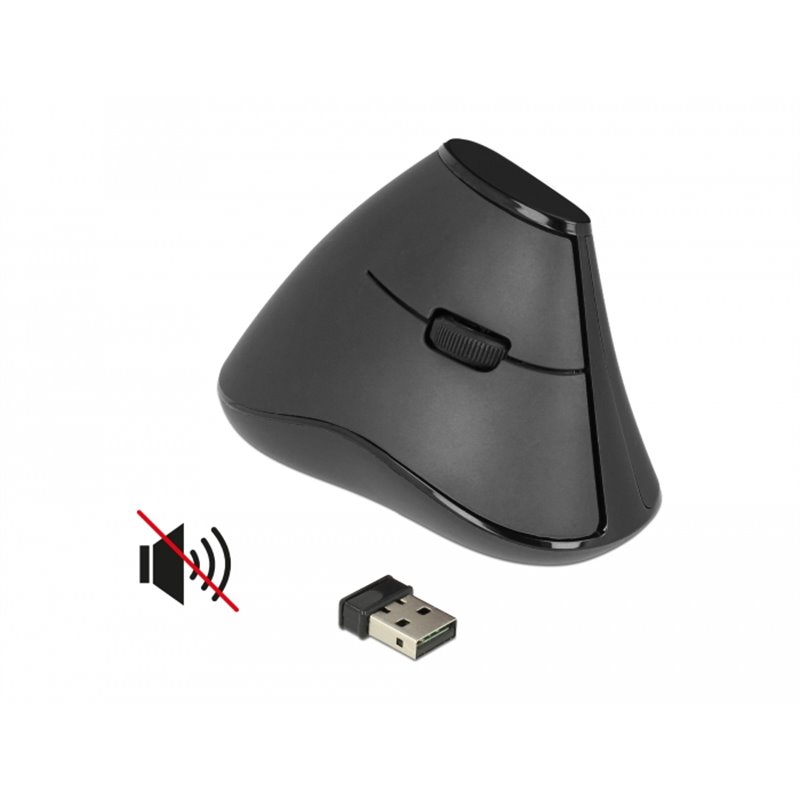 Mouse ottico verticale ergonomico 5 pulsanti, wreless 2.4 GHz - KM Soltec  Srl