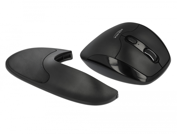 Mouse ottico ergonomico 5 pulsanti wireless 2.4 GHz con poggiapolso - KM  Soltec Srl