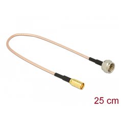 Delock Antenna Cable F plug to SMB plug RG-316 25 cm