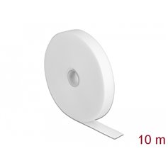 Delock Velcro tape on roll L 10 m x W 20 mm white