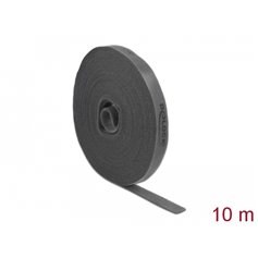 Delock Velcro tape on roll L 10 m x W 15 mm grey