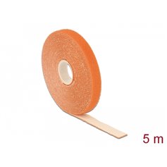Delock Velcro tape on roll L 5 m x W 13 mm orange