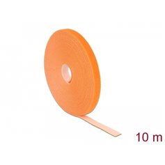Delock Velcro tape on roll L 10 m x W 13 mm orange