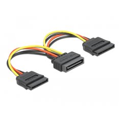 Delock Cable Power SATA 15 pin > 2 x SATA HDD – straight