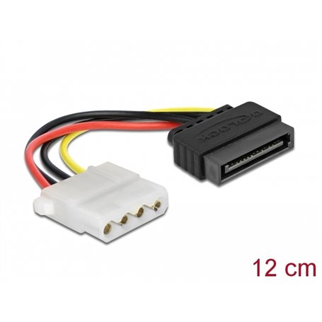 Delock Power Cable SATA 15 pin plug > 4 pin female 12 cm