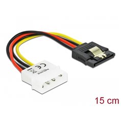 Delock Cable Power SATA HDD  Molex 4 pin male with metal clip – straight