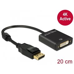 Delock Adapter DisplayPort 1.2 male > DVI female 4K Active black