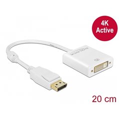 Delock Adapter DisplayPort 1.2 male > DVI female 4K Active white