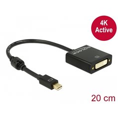Delock Adapter mini DisplayPort 1.2 male > DVI female 4K Active black