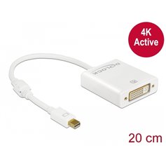 Delock Adapter mini DisplayPort 1.2 male > DVI female 4K Active white