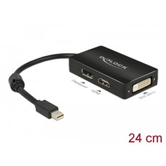 Delock Adapter mini DisplayPort 1.1 male > DisplayPort / HDMI / DVI female Passive black