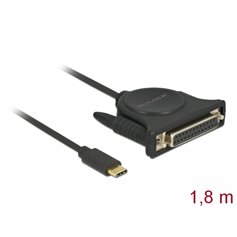 Delock Adapter USB Type-C™ 2.0 male > 1 x Parallel DB25 female