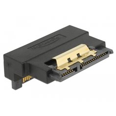 Delock Adapter SATA 22 pin receptacle with latch to plug - angled down