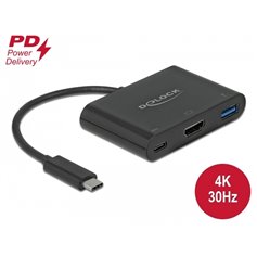 Delock USB Type-C™ Adapter to HDMI 4K 30 Hz with USB Type-A and USB Type-C™ PD