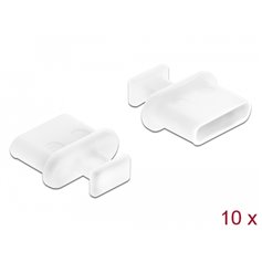 Delock Dust Cover for USB Type-C™ female with grip 10 pieces white