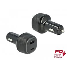 Delock Car charger USB Type-C™ PD 3.0 and USB Type-A with 63 W