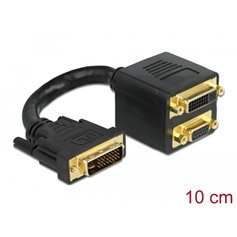 Delock Adapter DVI-I male to DVI-I and VGA female