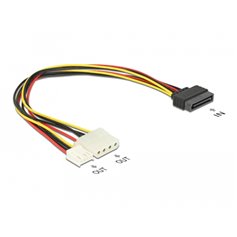 Delock Cable Y- Power SATA male 15 pin  4 pin Molex female + 4 pin floppy