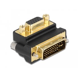 Delock Adapter VGA female to DVI 24+5 pin male 270° angled