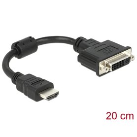 Delock Adapter HDMI male  DVI 24+5 female 20 cm