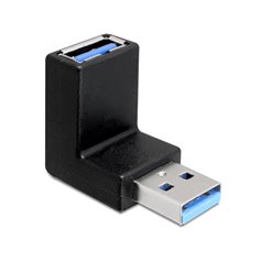 Delock Adapter USB 3.0 Type-A male > Type-A female angled 90° vertical