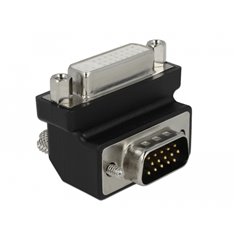 Delock Adapter DVI 24+5 pin female  VGA 15 pin male 90° angled