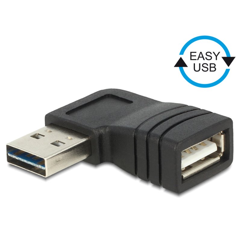 Adattatore EASY-USB 2.0-A maschio - USB 2.0-A femmina angolo  destra/sinistra - KM Soltec Srl