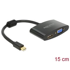Delock Adapter mini DisplayPort male  HDMI / VGA female black