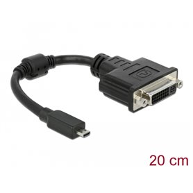 Delock Adapter HDMI Micro-D Stecker  DVI 24+5 Buchse 20 cm