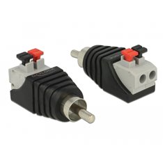 Delock Adapter RCA male > Terminal Block with push button 2 pin