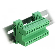 Delock Terminal Block Set for DIN Rail 10 pin with pitch 5.08 mm angled