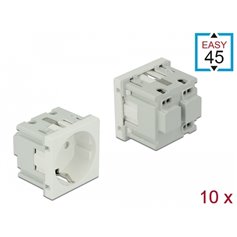 Delock Easy 45 Grounded Power Socket 45 x 45 mm 10 pieces