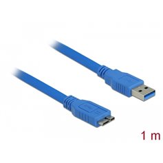 Delock Cable USB 3.0 type-A male > USB 3.0 type Micro-B male 1 m blue