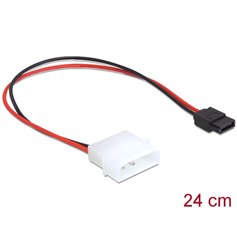 Delock Power Cable Molex 4 pin plug to Slim SATA 6 pin receptacle 24 cm