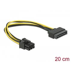 Delock Cable Power SATA 15 pin  6 pin PCI Express