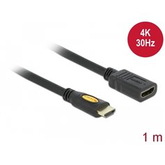 Delock Extension Cable High Speed HDMI with Ethernet – HDMI A male > HDMI A female 1 m