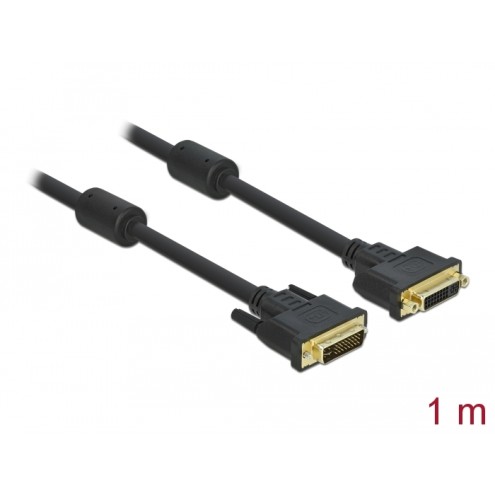 Delock Extension cable DVI 24+5 male > DVI 24+5 female 1 m black