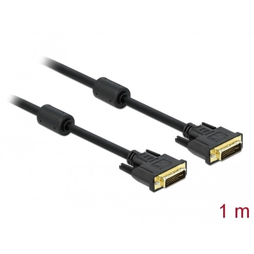 Delock Cable DVI 24+5 male > DVI 24+5 male 1 m black