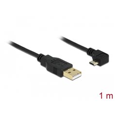 Delock Cable USB-A male > USB micro-B male angled 90° left / right