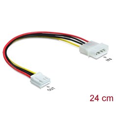 Delock Cable Power 4 pin male > 4 pin floppy female 24 cm