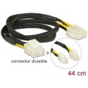 Delock Extension Cable Power 8 pin EPS male (2 x 4 pin) > 8 pin female 44 cm