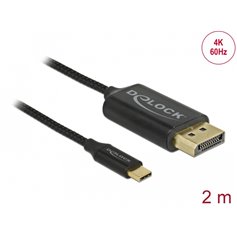 Delock USB cable Type-C to DisplayPort (DP Alt Mode) 4K 60 Hz 2 m coaxial