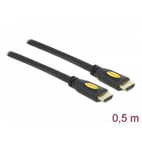 Delock Cable High Speed HDMI with Ethernet - HDMI-A male > HDMI-A male 4K 0.5 m
