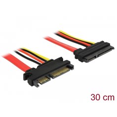 Delock Extension cable SATA 6 Gb/s 22 pin plug-SATA 22 pin receptacle (5 V + 12 V) 30 cm