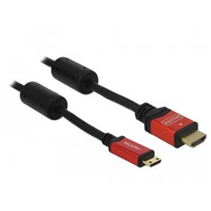 Delock Cable High Speed HDMI with Ethernet - HDMI A male  HDMI Mini-C male 4K 3 m