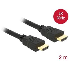 Delock Cable High Speed HDMI with Ethernet – HDMI A male > HDMI A male 4K 2.0 m