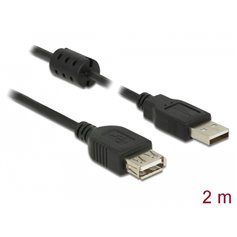 Delock Extension cable USB 2.0 Type-A male > USB 2.0 Type-A female 2.0 m black