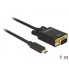 Delock Kabel USB Type-C™ Stecker > VGA Stecker (DP Alt Mode) 1 m schwarz
