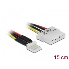 Delock Cable Power Floppy 4 pin male > Molex 4 pin female 15 cm