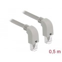 Delock Network cable RJ45 Cat.6A S/FTP downwards / downwards angled 0.5 m